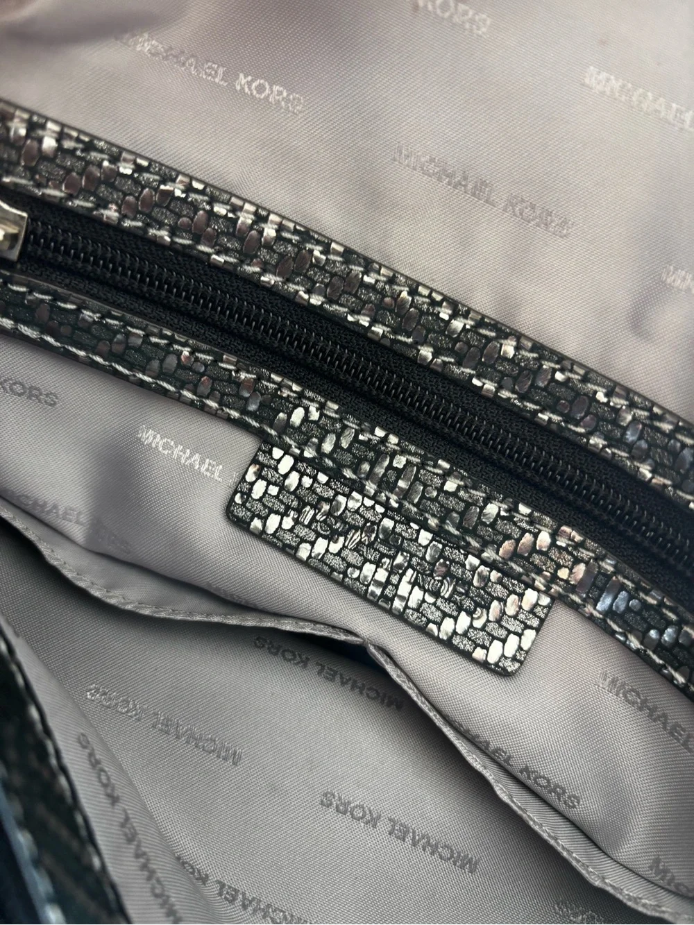Michael Kors Sloan NWOT Gunmetal Quilted Chain Shoulder Bag